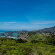 Sweeping views of Elk, CA coastline and rolling hills