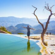 Natural infinity pool Hierve el Agua, Oaxaca, Mexico